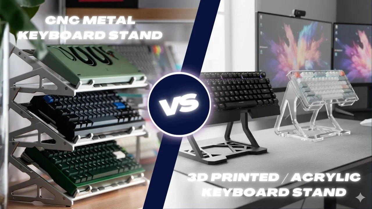 CNC Metal vs. Acrylic vs. 3D-Printed Keyboard Stands