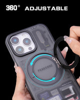 Cyber Butler Magnetic Card Storage Phone Case – Multi-Function Stand | Camera Shutter Key | Shockproof Armor | MagSafe Compatible