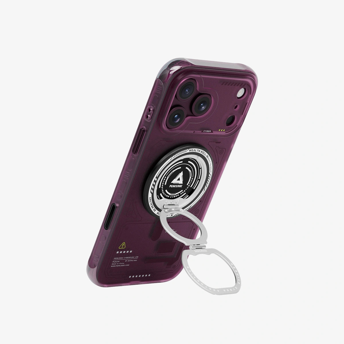 Peakzooc Neuron Series MagSafe Case for iPhone18 ProMax_cherry&ring grip