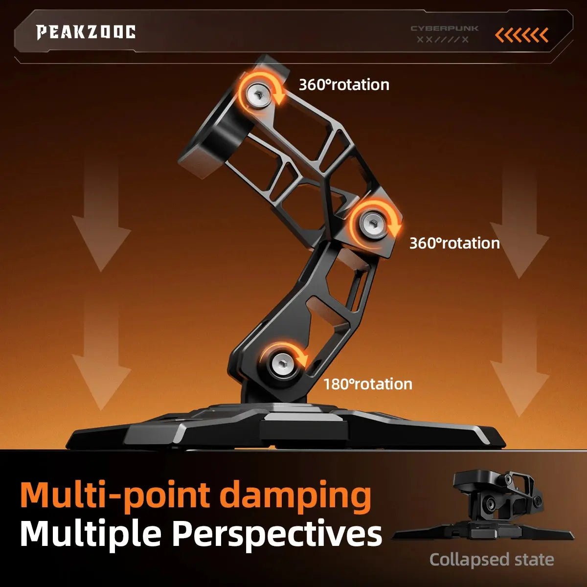 Apple Watch Charger Stand - Peakzooc Robotic Arm Metal Dock StandSilverPEAKZOOC