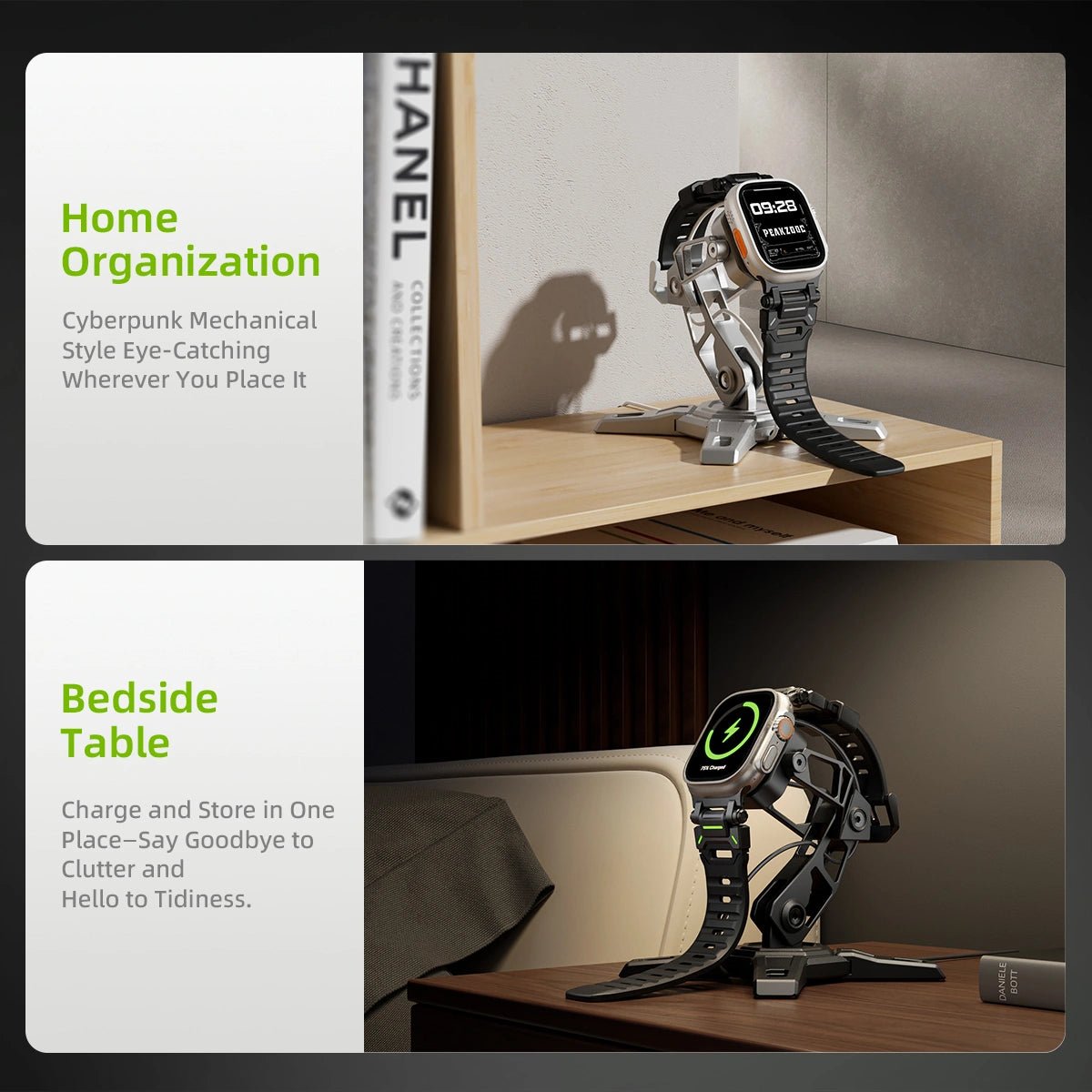 Apple Watch Sport Band & Apple Watch Charger Dock BundleBlackPEAKZOOC