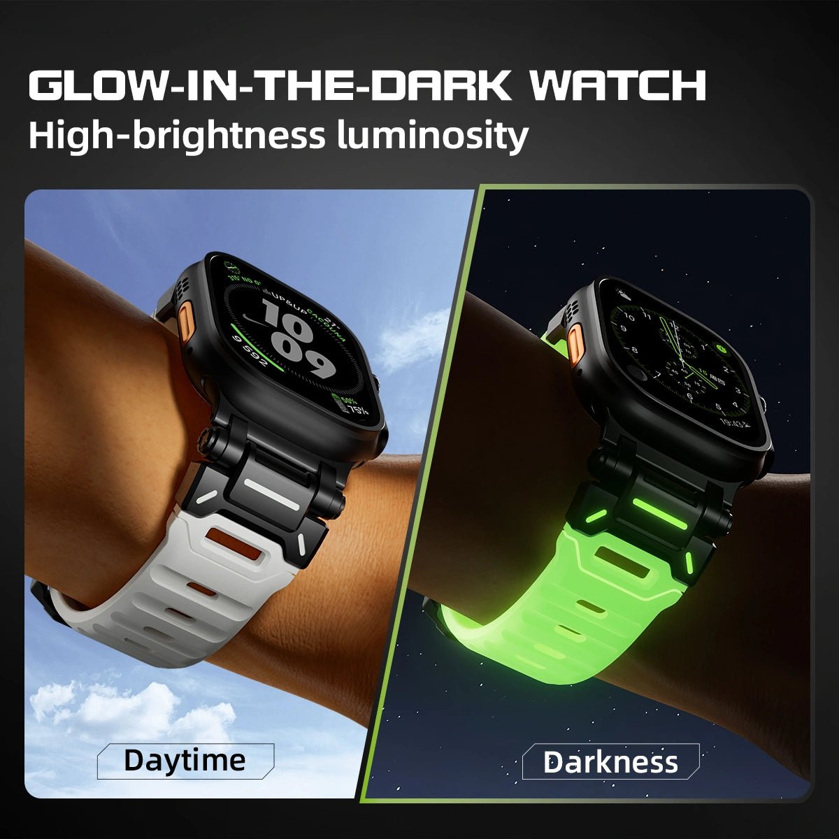 Apple Watch Sport Band & Apple Watch Charger Dock BundleBlackPEAKZOOC