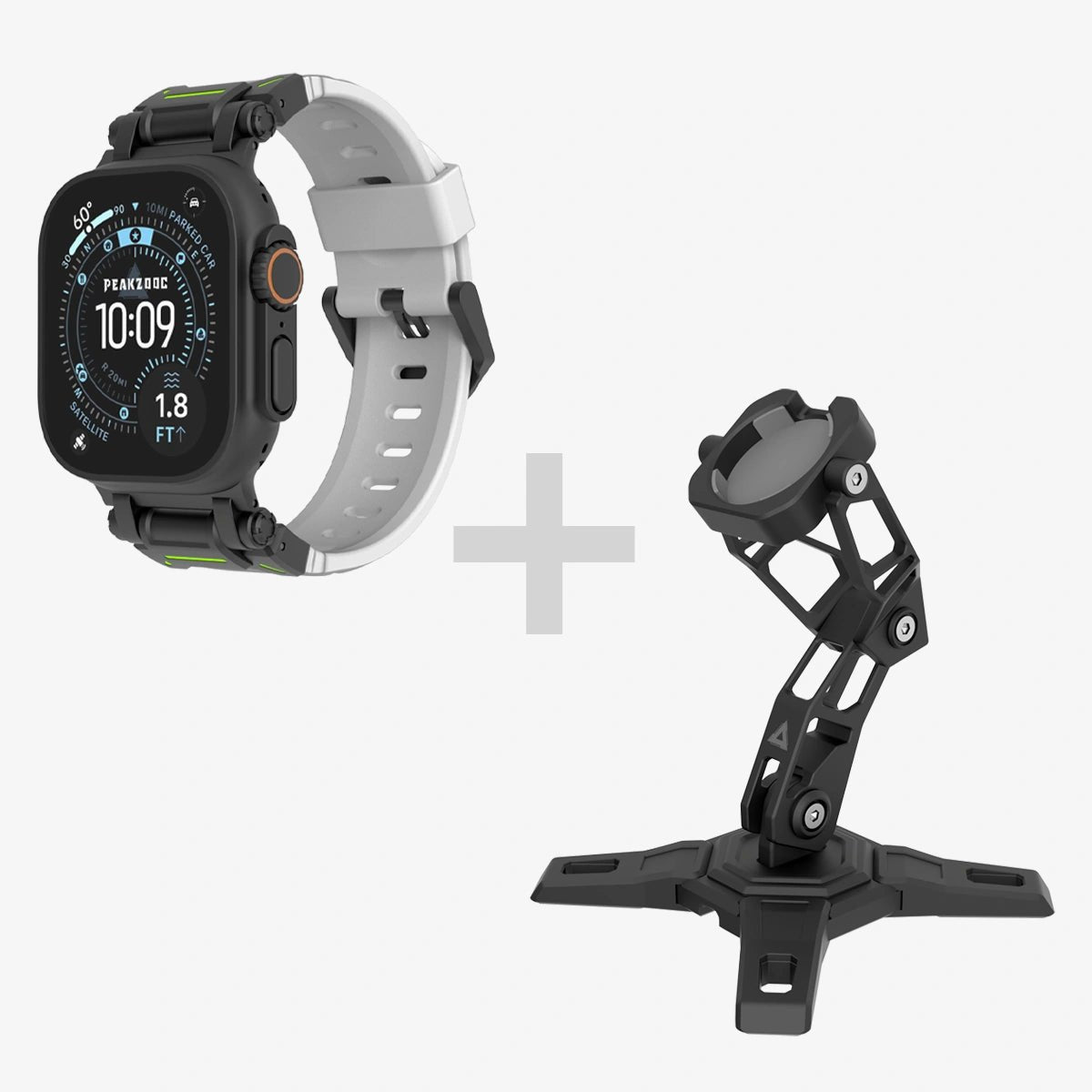 Apple Watch Sport Band & Apple Watch Charger Dock BundleWhite(Glow)PEAKZOOC