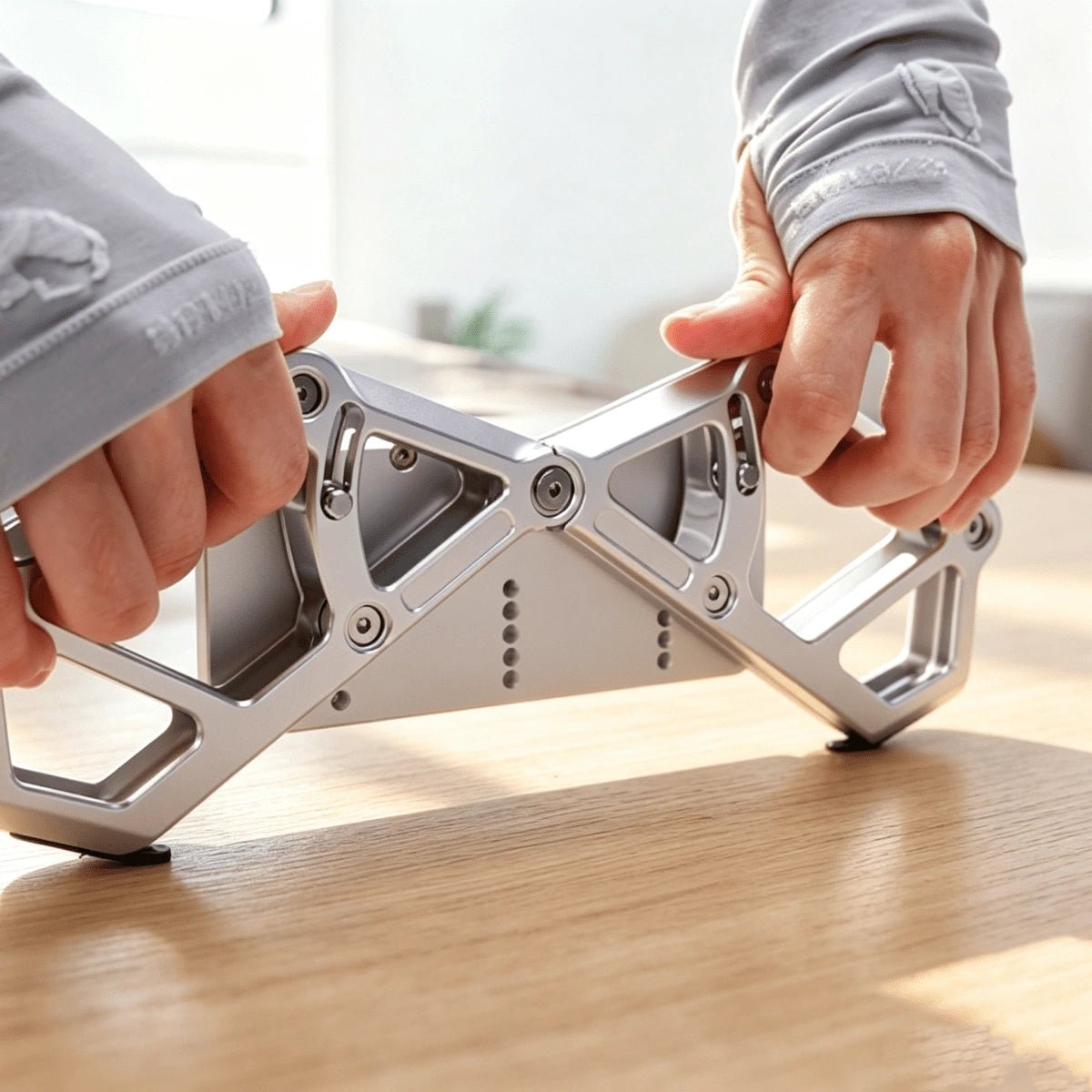 AR01 Modular Desk Riser Monitor Stand – Aluminum Legs & Metal Panel_product_vendor