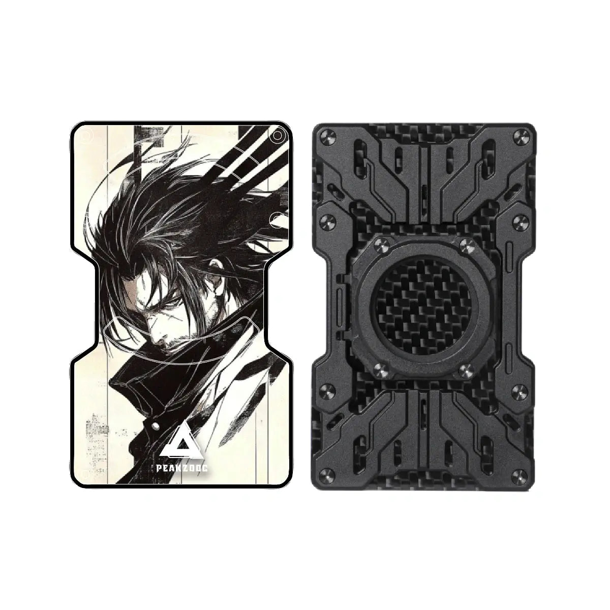 Customize Mech Guard Metal Wallet RFID Safe with Personalized Pattern WalletBlackPEAKZOOC