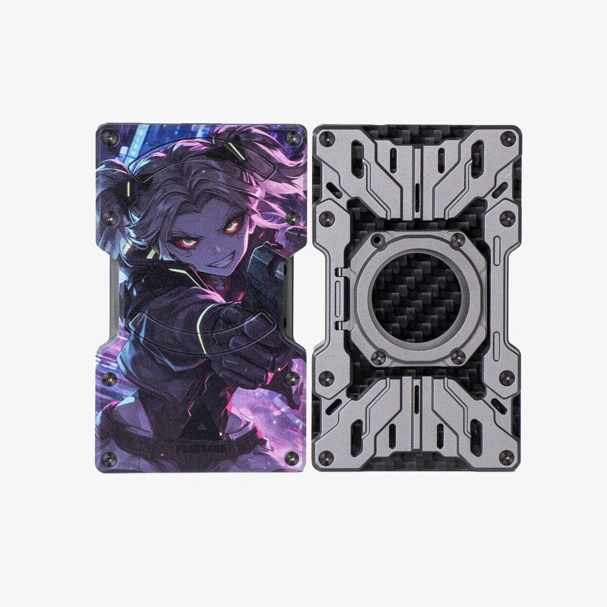 Customize Mech Guard Metal Wallet RFID Safe with Personalized Pattern WalletBlackPEAKZOOC