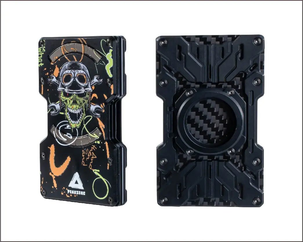 Customize Mech Guard Metal Wallet RFID Safe with Personalized Pattern WalletGreenPEAKZOOC