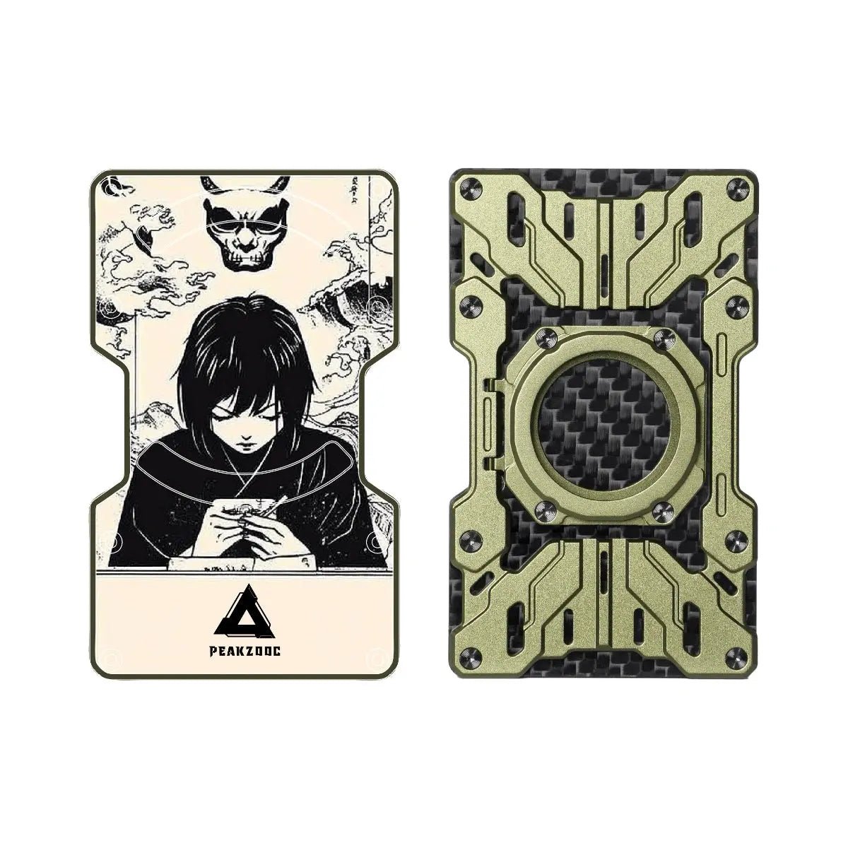 Customize Mech Guard Metal Wallet RFID Safe with Personalized Pattern WalletGreenPEAKZOOC