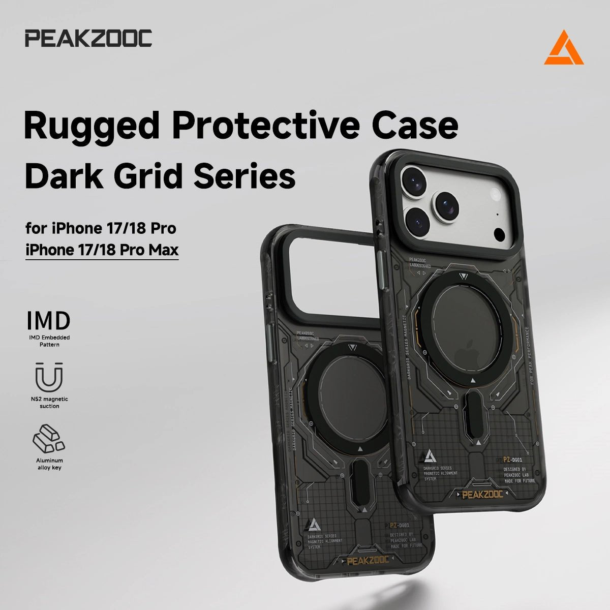 Dark Grid Series Protective Case for iPhone 17 & 18_product_vendor