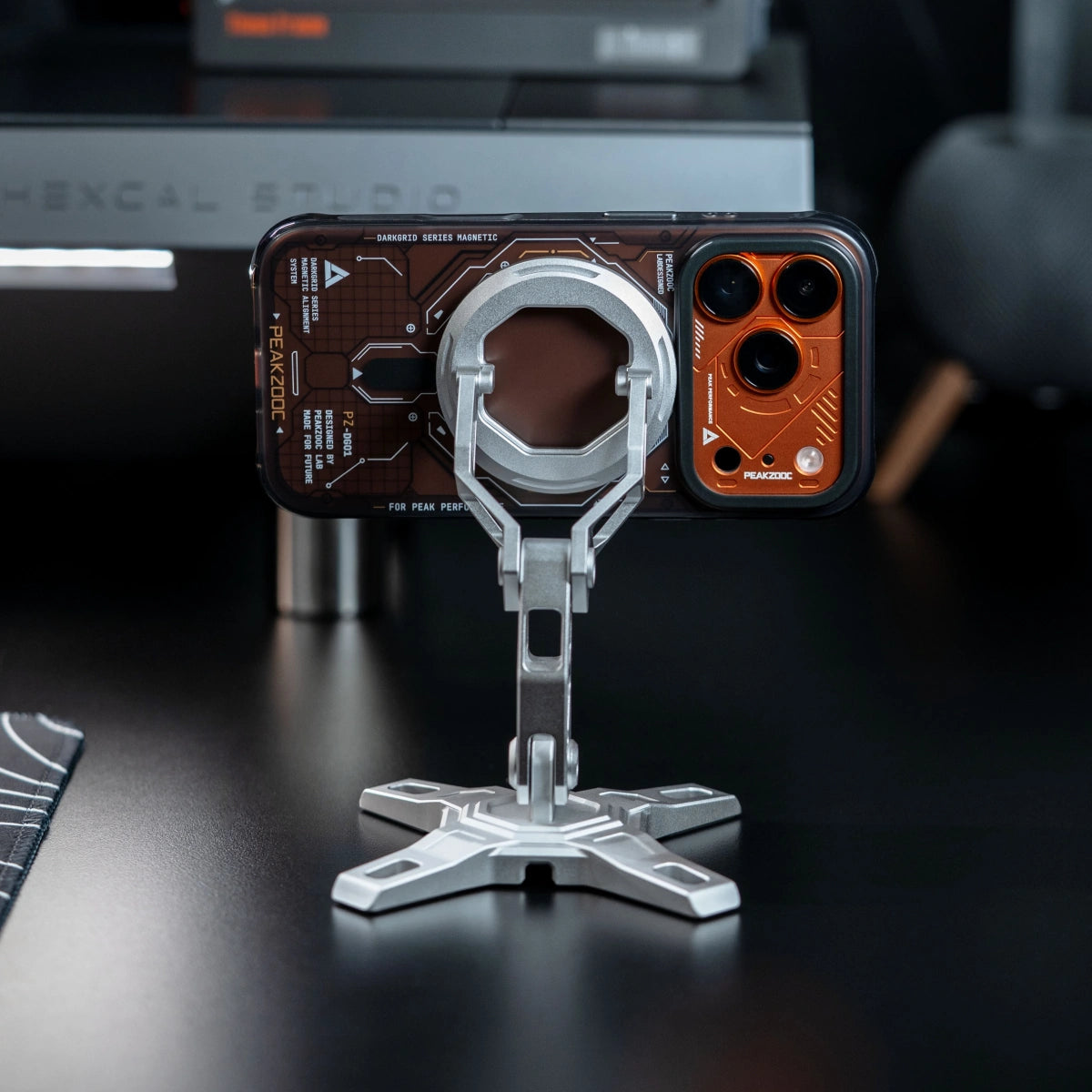dark_grid_series_phone_case_camera_cover_phone_stand