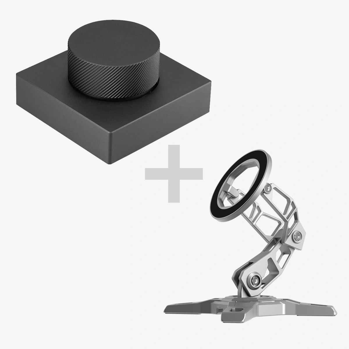 Desktop Custom Volume Knob & MagSafe Phone Stand BundleGunmetalPEAKZOOC