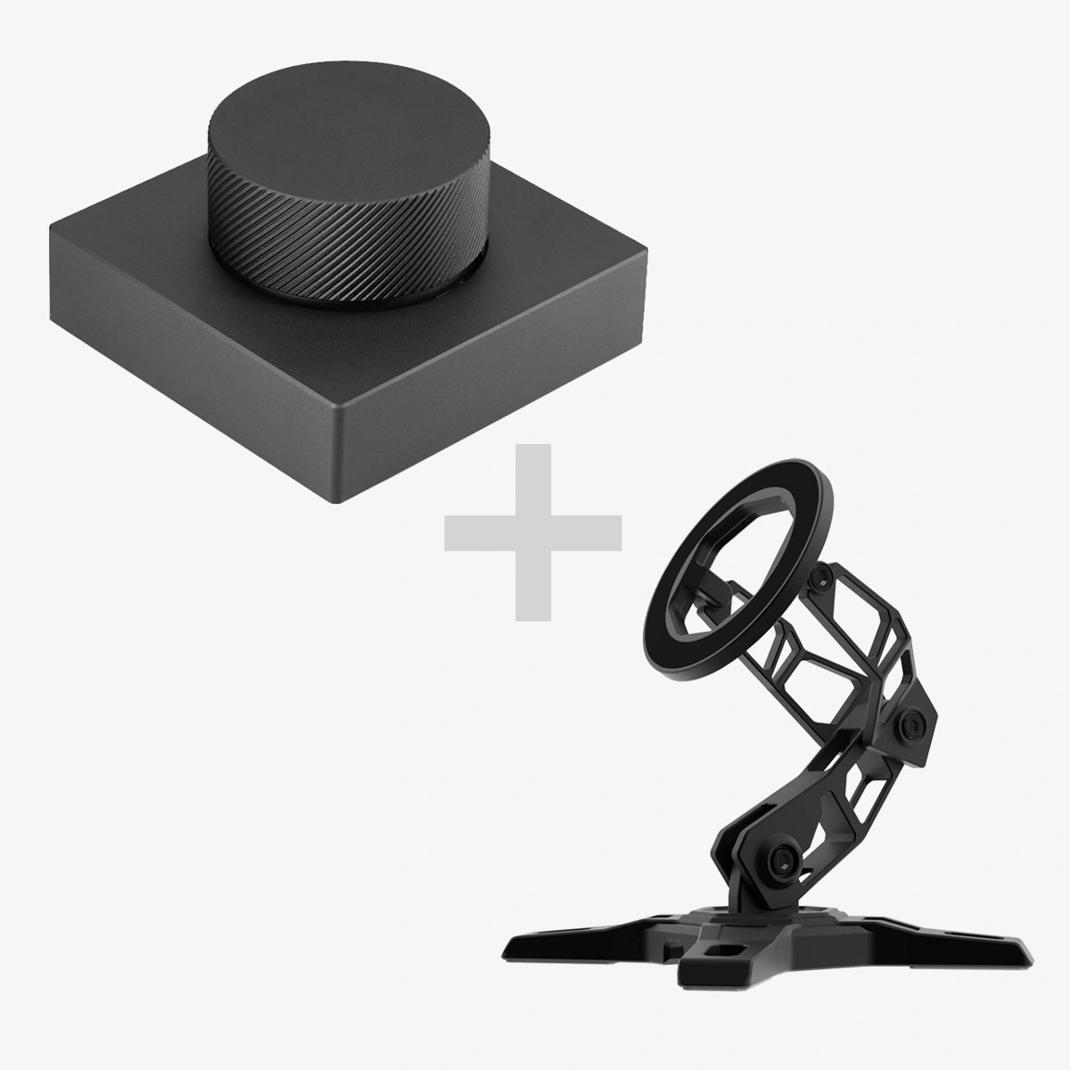 Desktop Custom Volume Knob & MagSafe Phone Stand BundleGunmetalPEAKZOOC