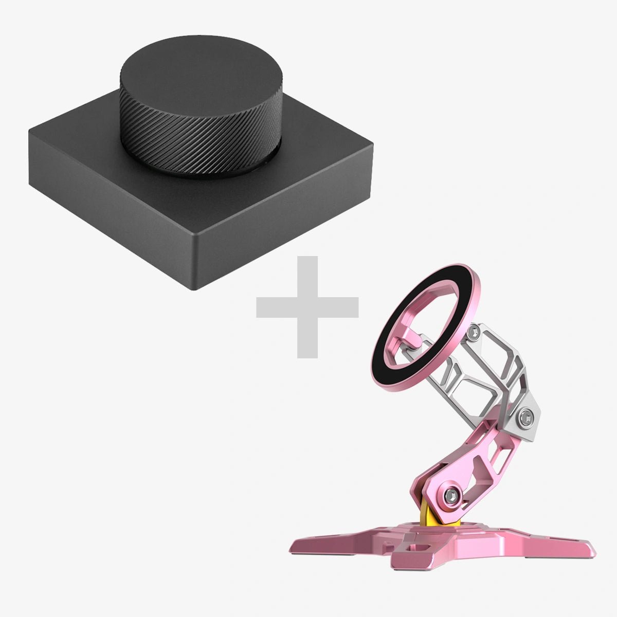 Desktop Custom Volume Knob & MagSafe Phone Stand BundleGunmetalPEAKZOOC