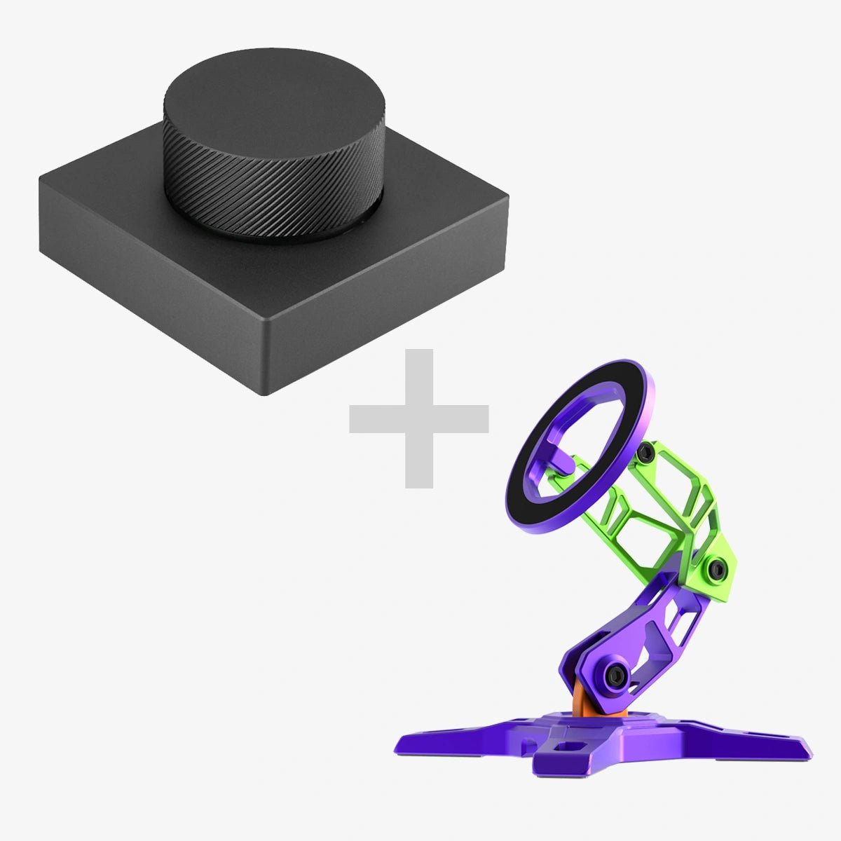 Desktop Custom Volume Knob & MagSafe Phone Stand BundleGunmetalPEAKZOOC