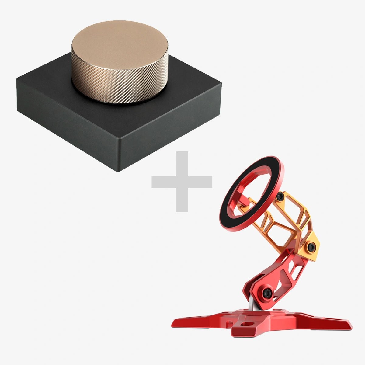 Desktop Custom Volume Knob & MagSafe Phone Stand BundleGunmetal GoldPEAKZOOC