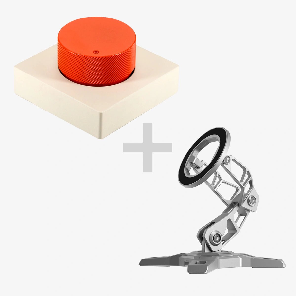 Desktop Custom Volume Knob & MagSafe Phone Stand BundleOrange RedPEAKZOOC