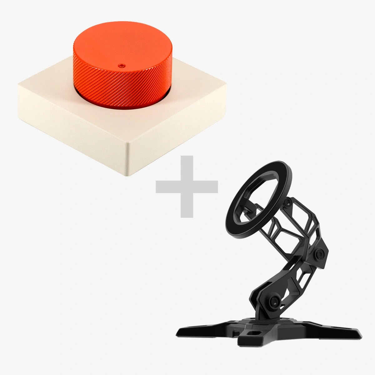 Desktop Custom Volume Knob & MagSafe Phone Stand BundleOrange RedPEAKZOOC