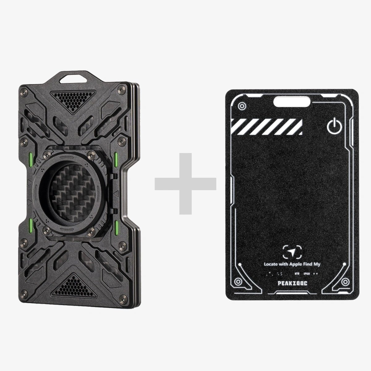 Glow Wallet & SlimTag Ultra - Thin Tracking Card – Never Lose Your Wallet Again BundleBlackPEAKZOOC