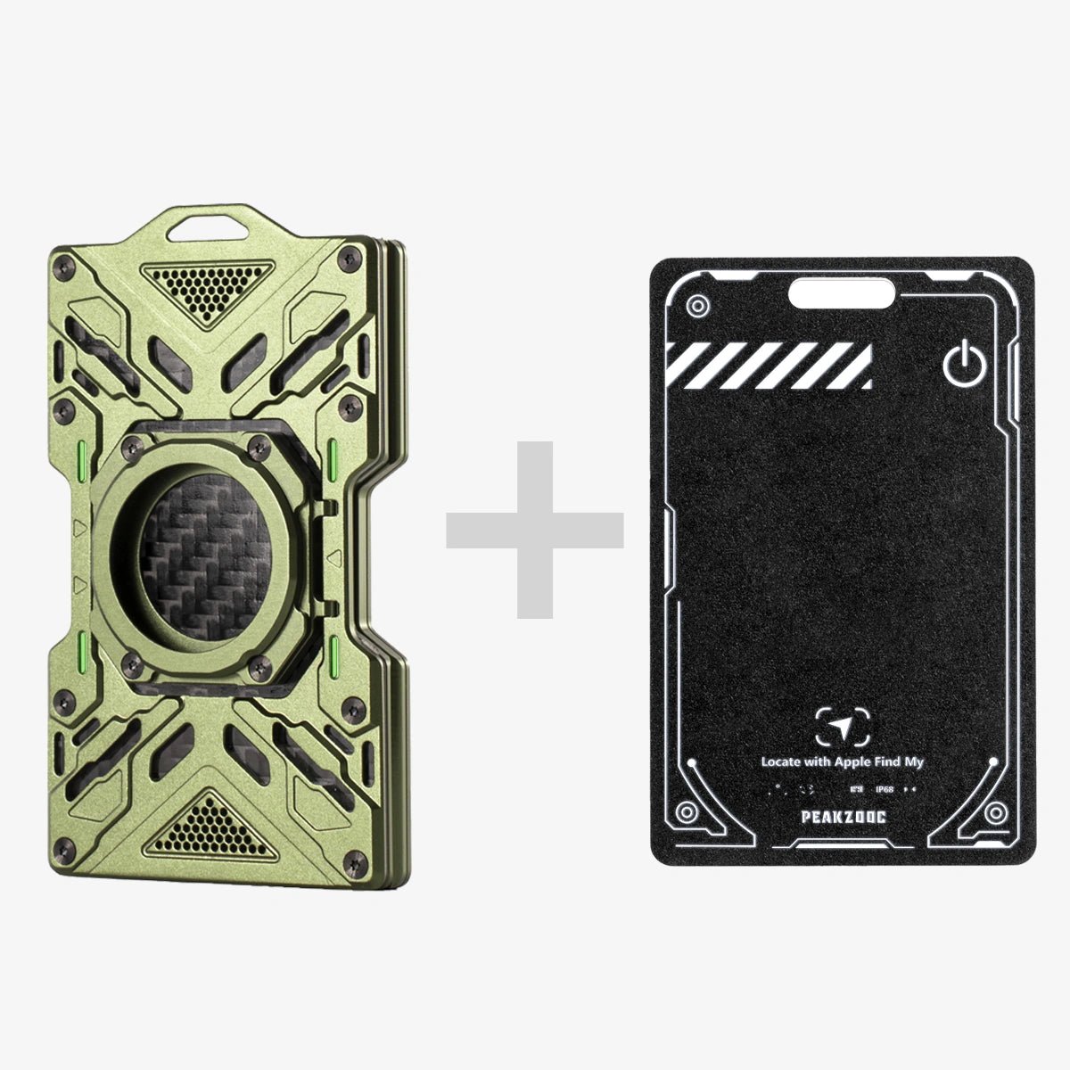 Glow Wallet & SlimTag Ultra - Thin Tracking Card – Never Lose Your Wallet Again BundleGreenPEAKZOOC