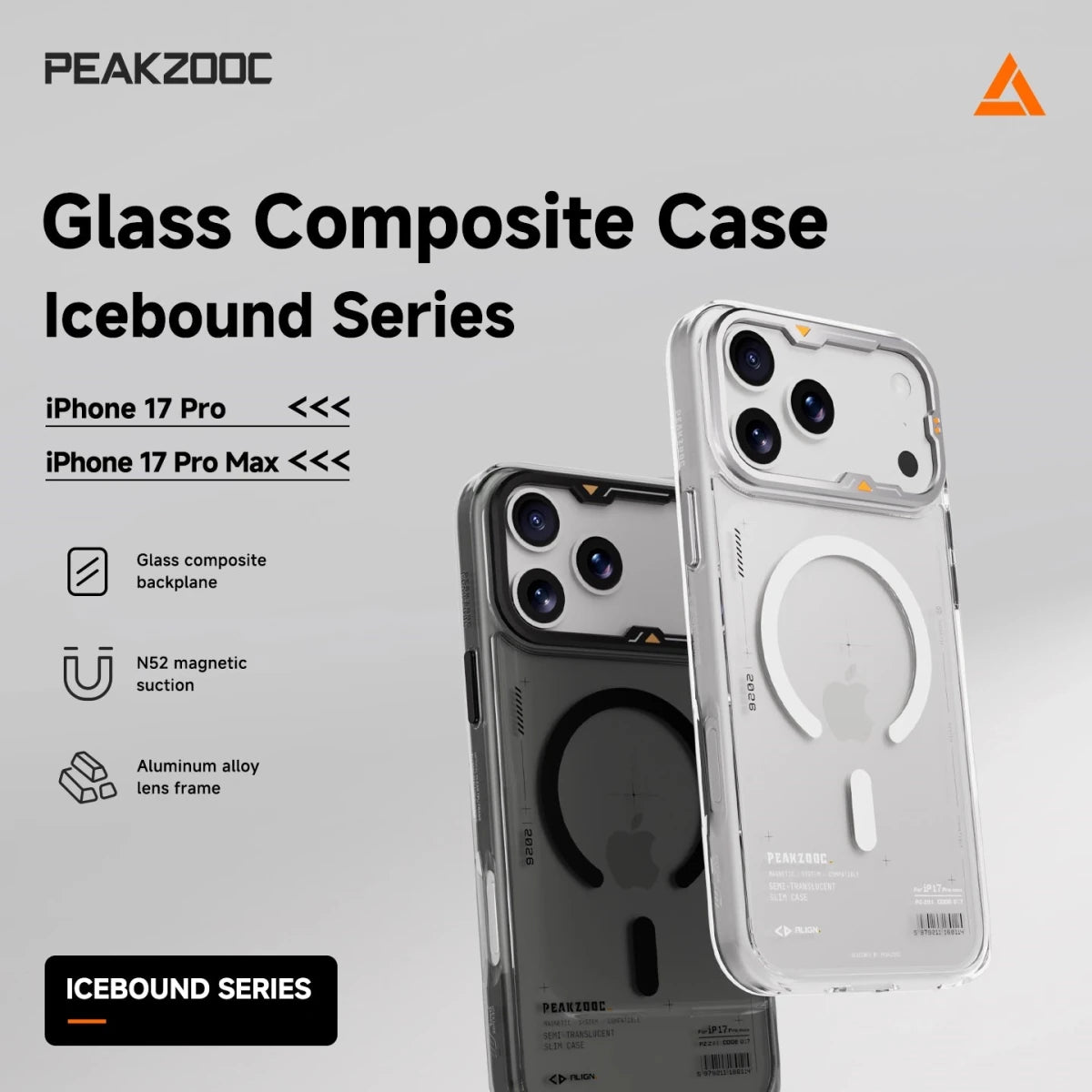 Icebound Series – Cool‑Touch Glass Case for iPhone 17 Pro / Pro Max_product_vendor