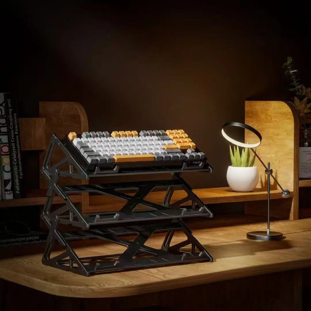 Keyboard Display Stand Aluminum - Peakzooc Modular Rack for Mech Keebs StandSilverPEAKZOOC