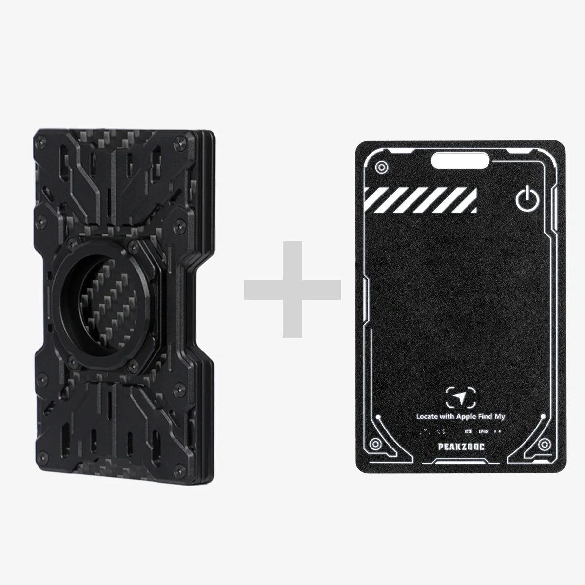Mech Guard Metal RFID Wallet & Slim Tracking Card Bundle – Peakzooc