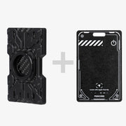 Mech Guard Metal Wallet & SlimTag Ultra - Thin Tracking Card BundleBlackPEAKZOOC