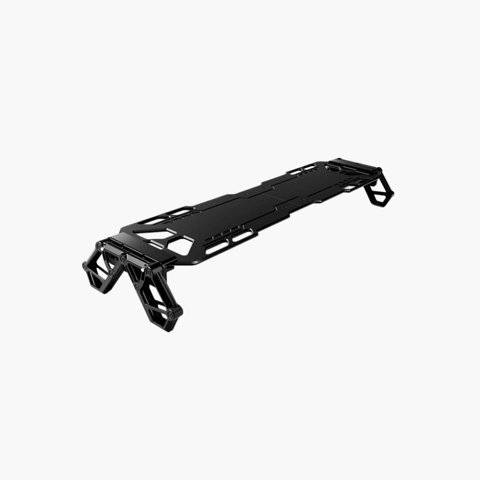 Modular Monitor Riser Desk Stand – Aluminum Legs & Metal Top Panel StandBlackPEAKZOOC
