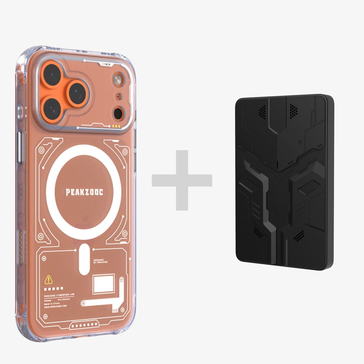 Neuron Series MagSafe Phone Case & AC01 Armor Core Power Bank BundleiPhone 17 Pro Translucent WhitePEAKZOOC