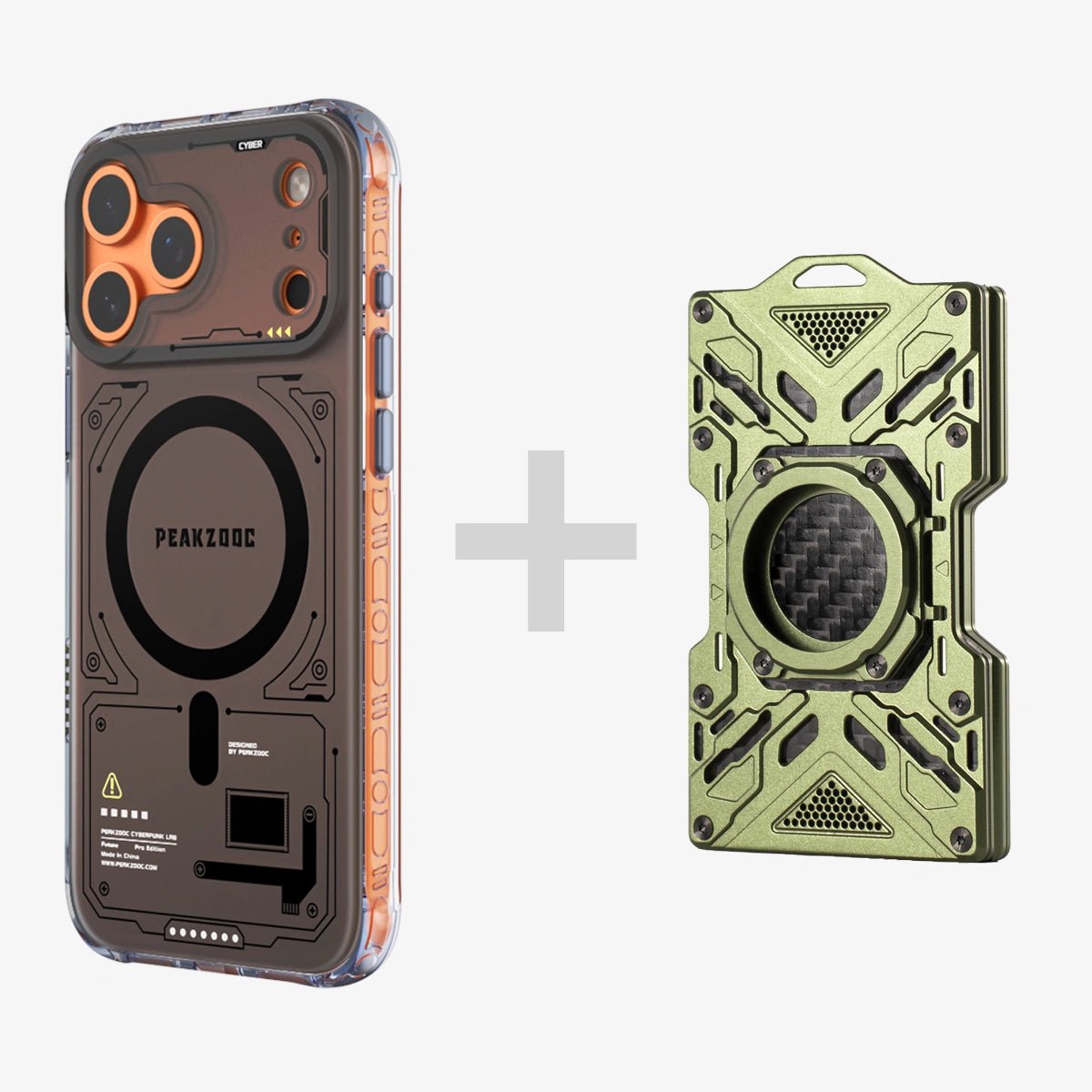 Neuron Series MagSafe Phone Case & Glow Wallet BundleiPhone 17 Pro Translucent BlackPEAKZOOC