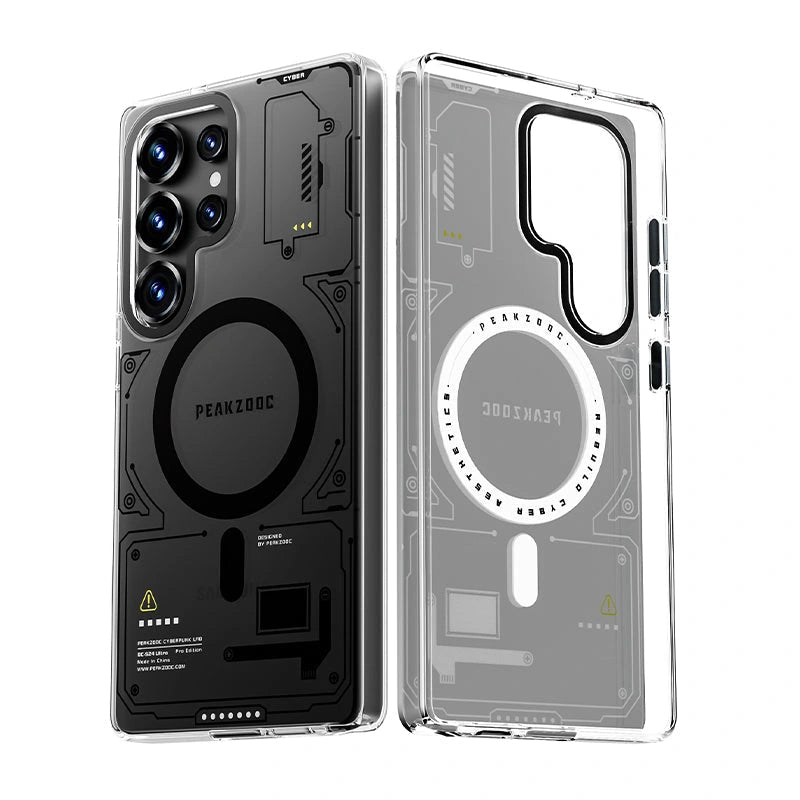 Neuron Series MagSafe Phone Case – Optimized for Samsung Galaxy S26 Ultra CaseTranslucent Black(Without Card Slot)PEAKZOOC