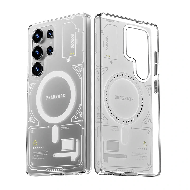 Neuron Series MagSafe Phone Case – Optimized for Samsung Galaxy S26 Ultra CaseTranslucent White(Without Card Slot)PEAKZOOC
