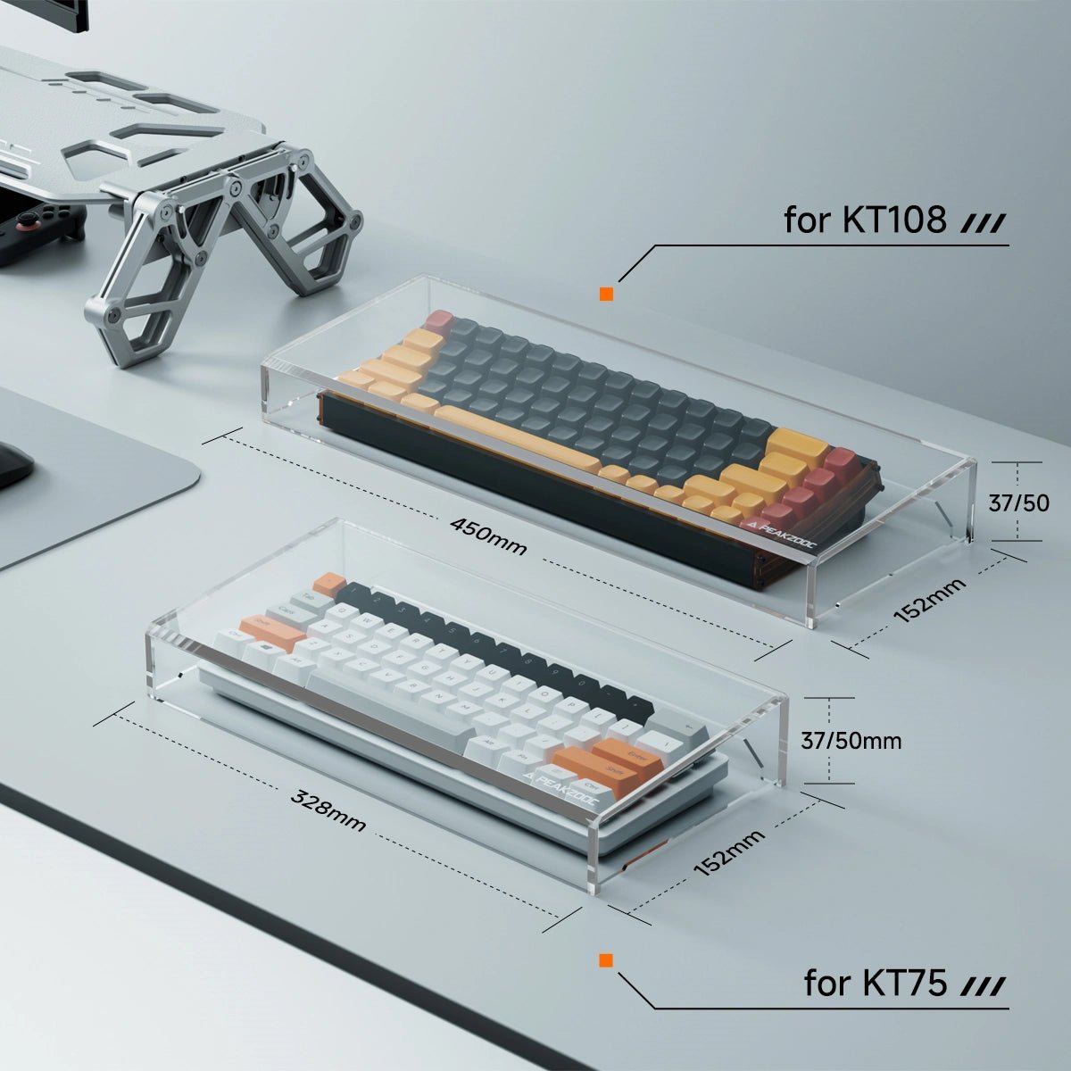 Peakzooc Acrylic Mechanical Keyboard Dust Cover for KT75_product_vendor