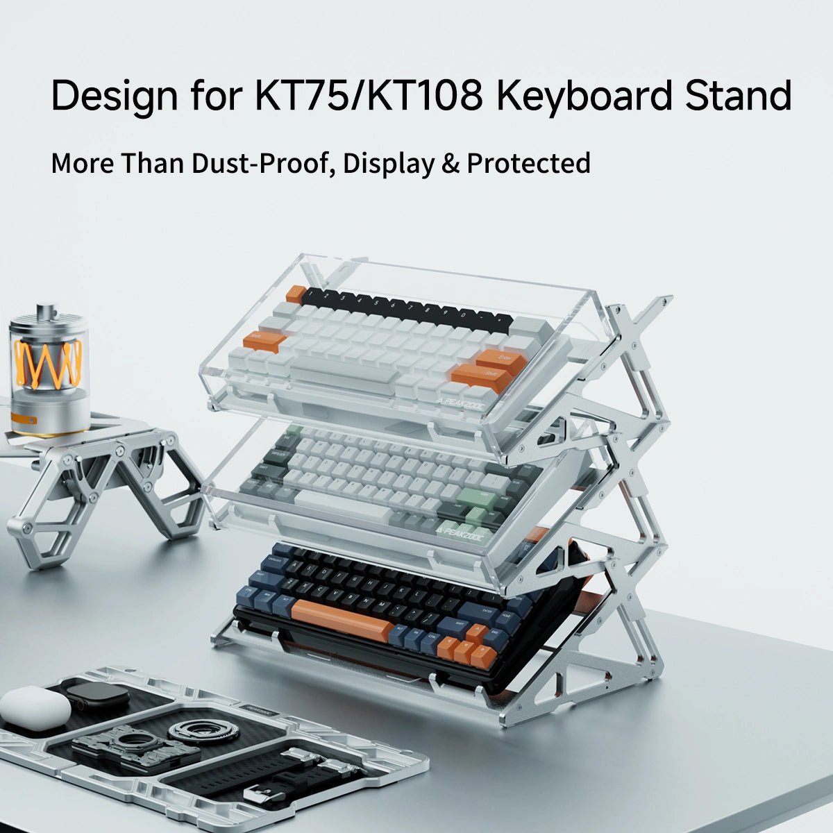 Peakzooc Acrylic Mechanical Keyboard Dust Cover for KT75_product_vendor