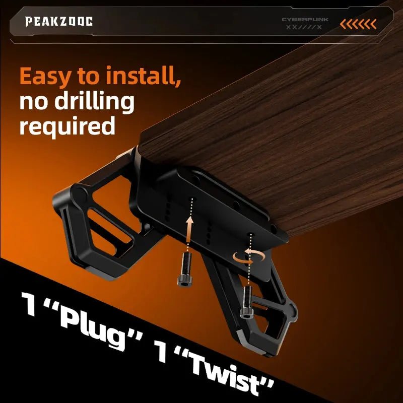 Peakzooc AR01 Armor Riser Mechanical Aesthetic Monitor Stand Desk Riser StandSilverPEAKZOOC