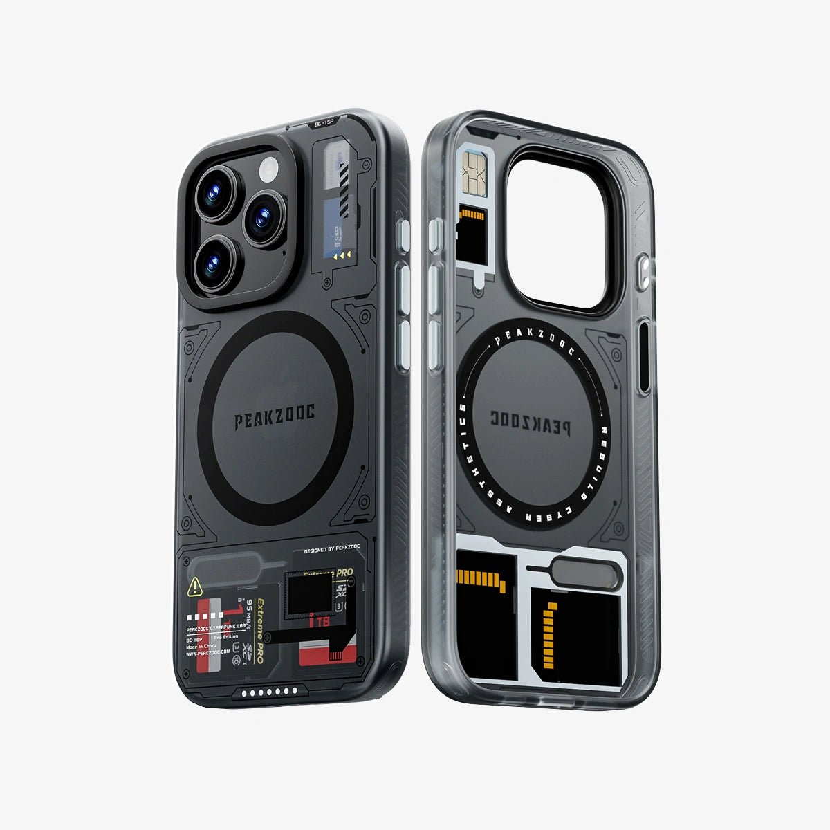 Peakzooc Case MagSafe Phone Case with Card Storage and Stand