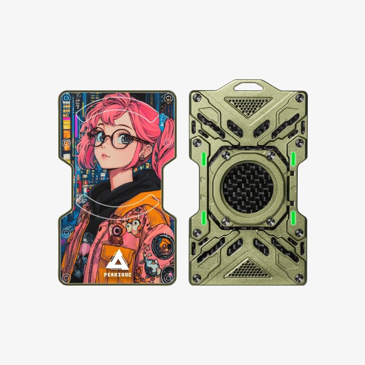 Peakzooc Custom Glow Wallet Personalized RFID - Safe MagSafe Wallet WalletGreenPEAKZOOC