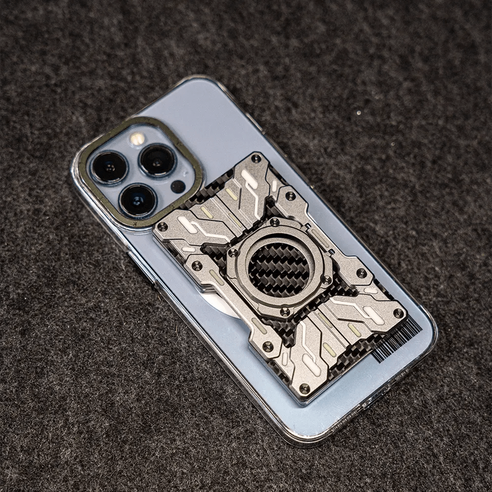 Peakzooc Custom Mech Guard – RFID Blocking Metal Wallet with Luminous WalletBluePEAKZOOC