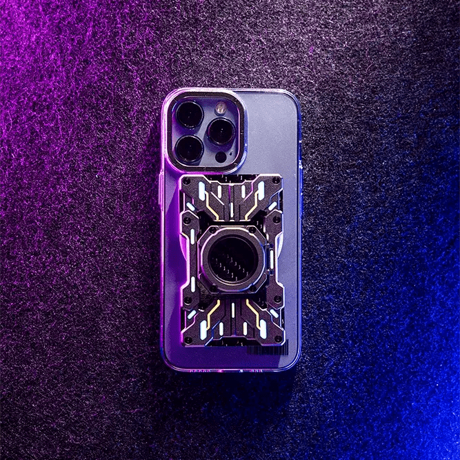 Peakzooc Custom Mech Guard – RFID Blocking Metal Wallet with Luminous WalletBluePEAKZOOC