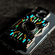 Peakzooc Custom Mech Guard – RFID Blocking Metal Wallet with Luminous WalletBluePEAKZOOC