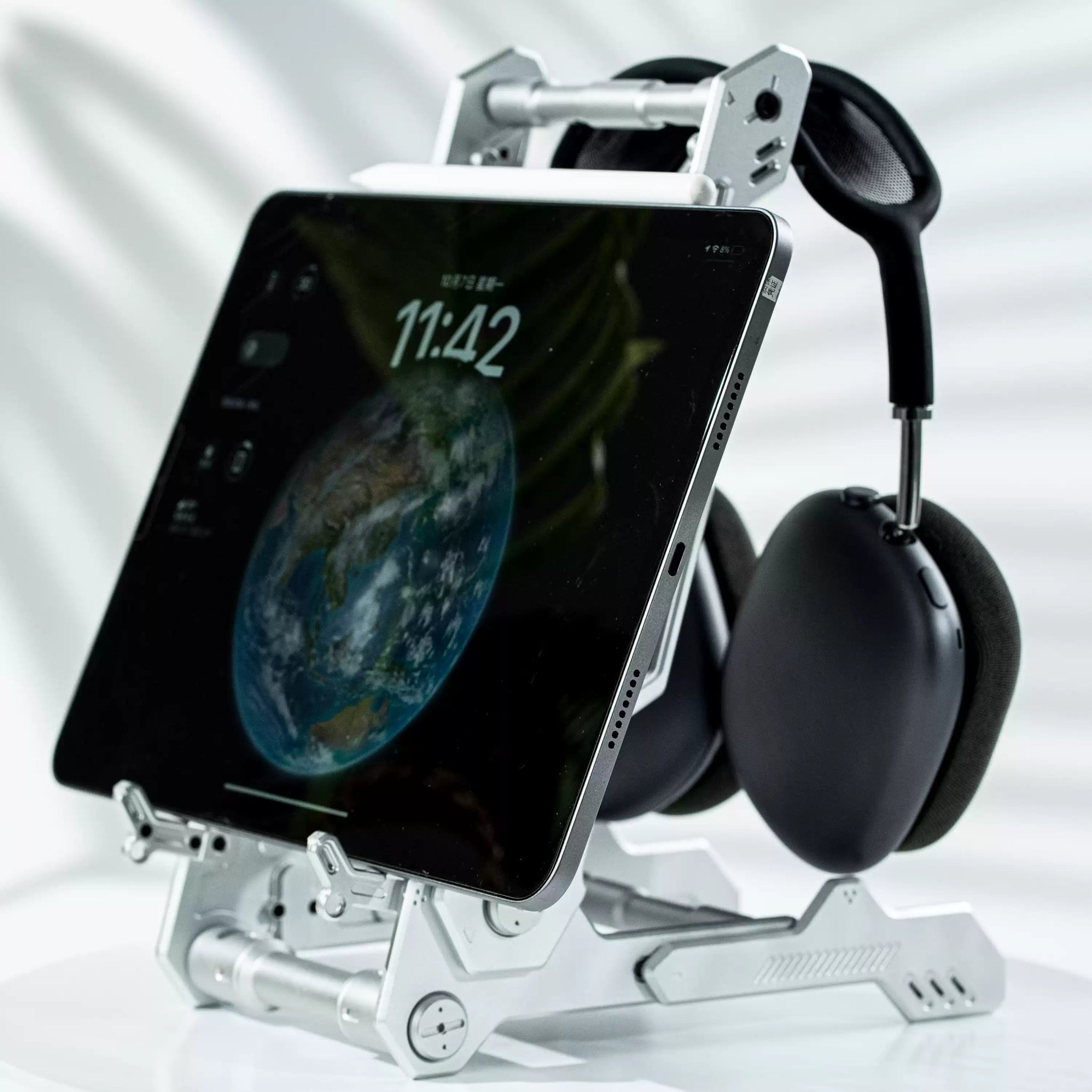 Peakzooc Cyber Stand Multi - Function Organizer Stand for Laptop, Phone, Controller StandSilverPEAKZOOC