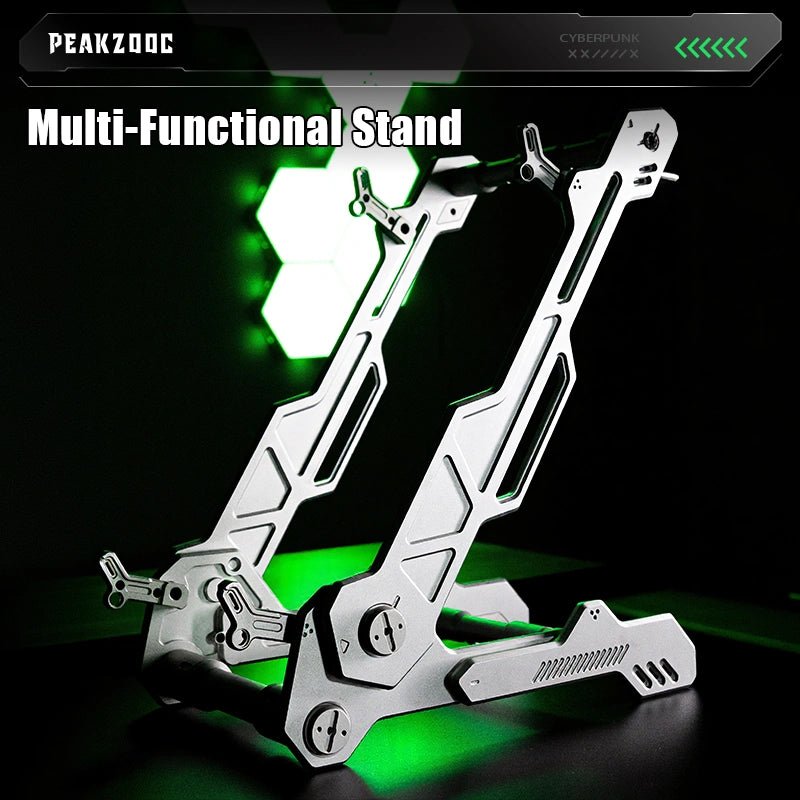 Peakzooc Cyber Stand Multi - Function Organizer Stand for Laptop, Phone, Controller StandSilverPEAKZOOC