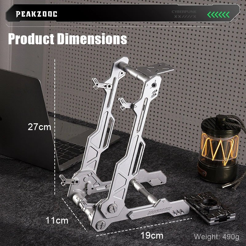 Peakzooc Cyber Stand Multi - Function Organizer Stand for Laptop, Phone, Controller StandSilverPEAKZOOC