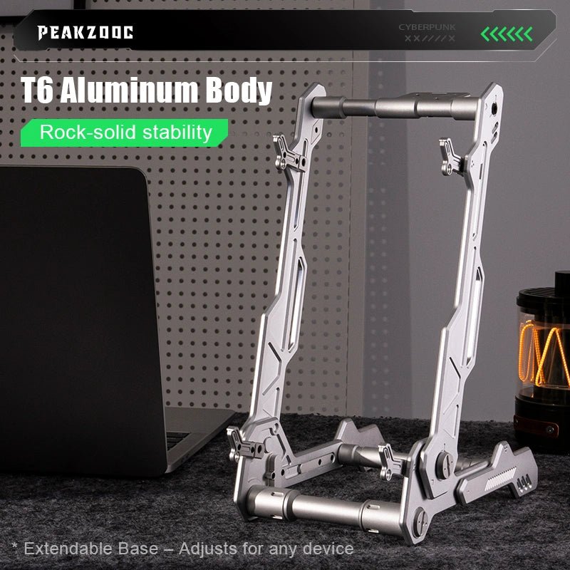Peakzooc Cyber Stand Multi - Function Organizer Stand for Laptop, Phone, Controller StandSilverPEAKZOOC