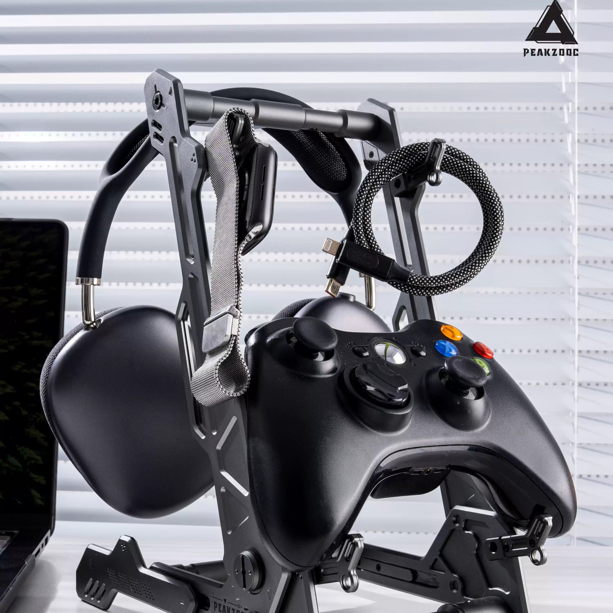 Peakzooc Cyber Stand Multi - Function Organizer Stand for Laptop, Phone, Controller StandSilverPEAKZOOC