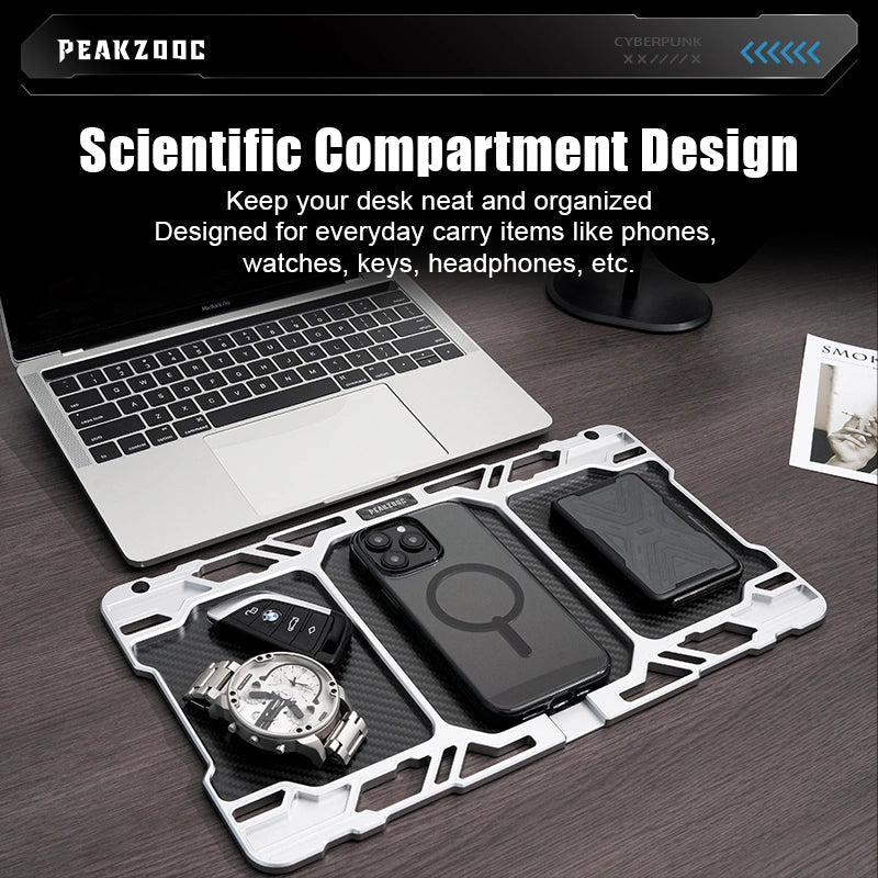 Peakzooc EDC Docking Station Organizer Modular Storage for Tech Gear and Tools OrganizergreyPEAKZOOC