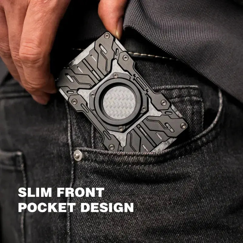 Mech Guard Metal Wallet RFID Blocking EDC Wallet | Peakzooc