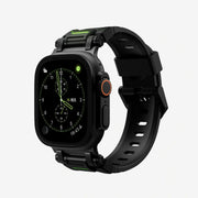 Peakzooc FKM Strap Techwear Glow Sport Band for Apple Watch Series / Ultra BlackPEAKZOOC