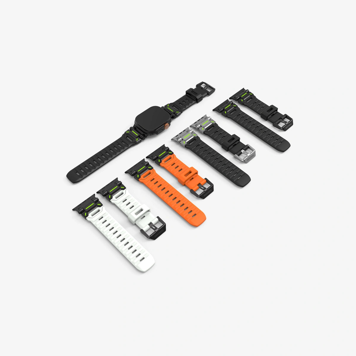 Peakzooc FKM Strap Techwear Glow Sport Band for Apple Watch Series / Ultra Glow StrapPEAKZOOC