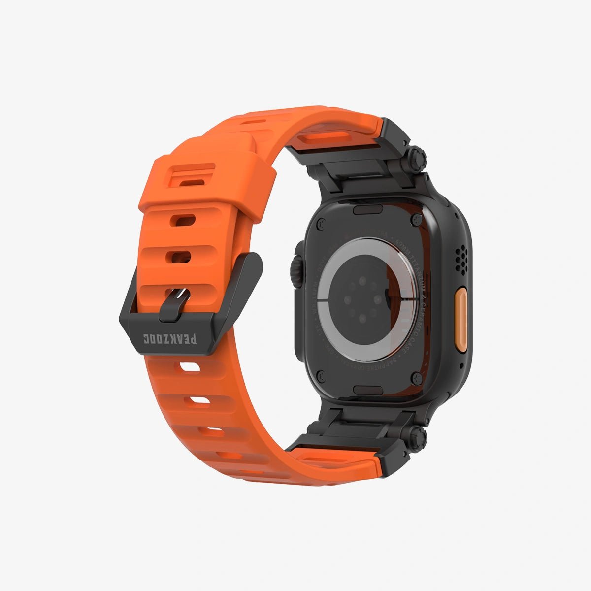 Peakzooc FKM Strap Techwear Glow Sport Band for Apple Watch Series / Ultra White(Glow)PEAKZOOC